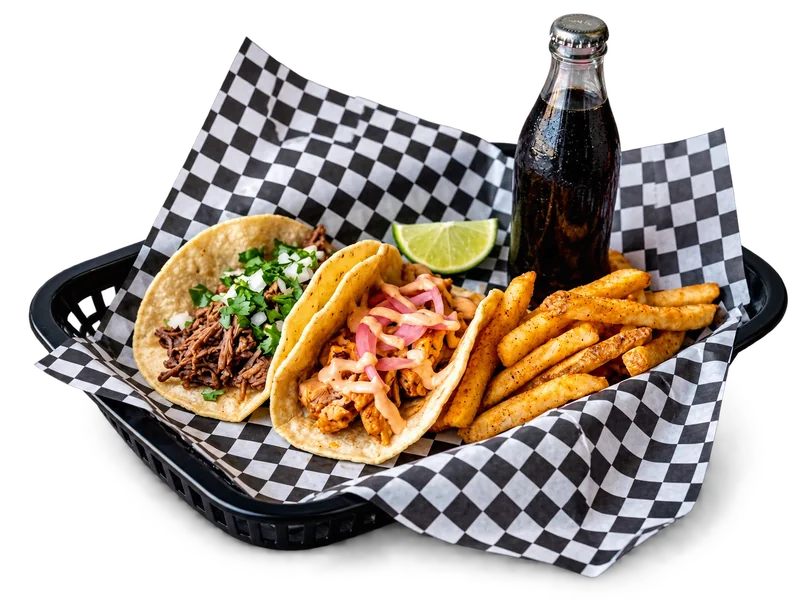 Coco’s Special with two mini tacos, fries and a mini drink